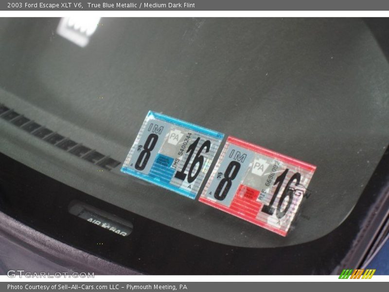True Blue Metallic / Medium Dark Flint 2003 Ford Escape XLT V6