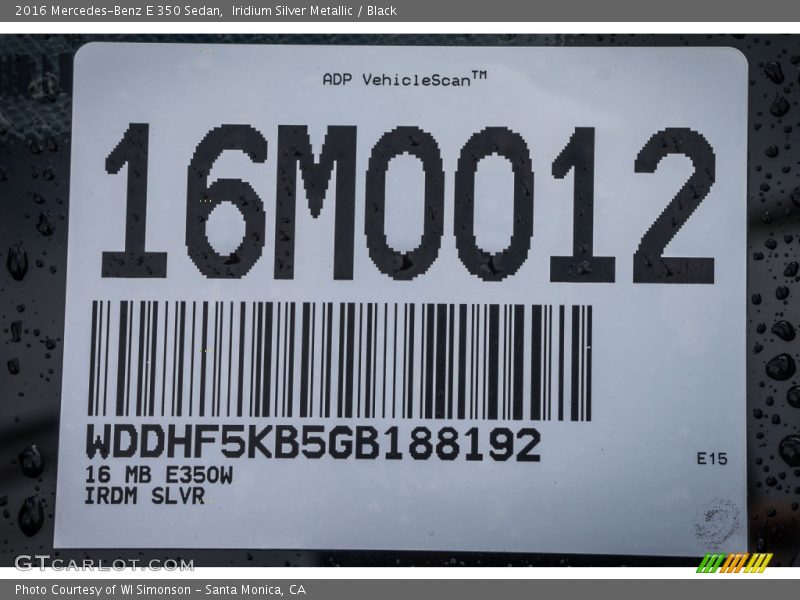 Iridium Silver Metallic / Black 2016 Mercedes-Benz E 350 Sedan