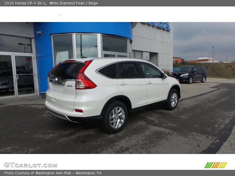 White Diamond Pearl / Beige 2016 Honda CR-V EX-L