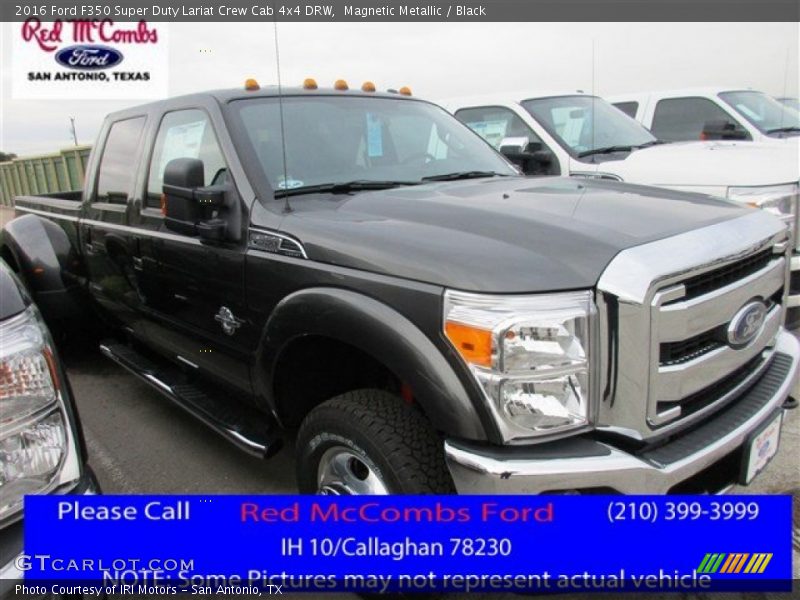 Magnetic Metallic / Black 2016 Ford F350 Super Duty Lariat Crew Cab 4x4 DRW
