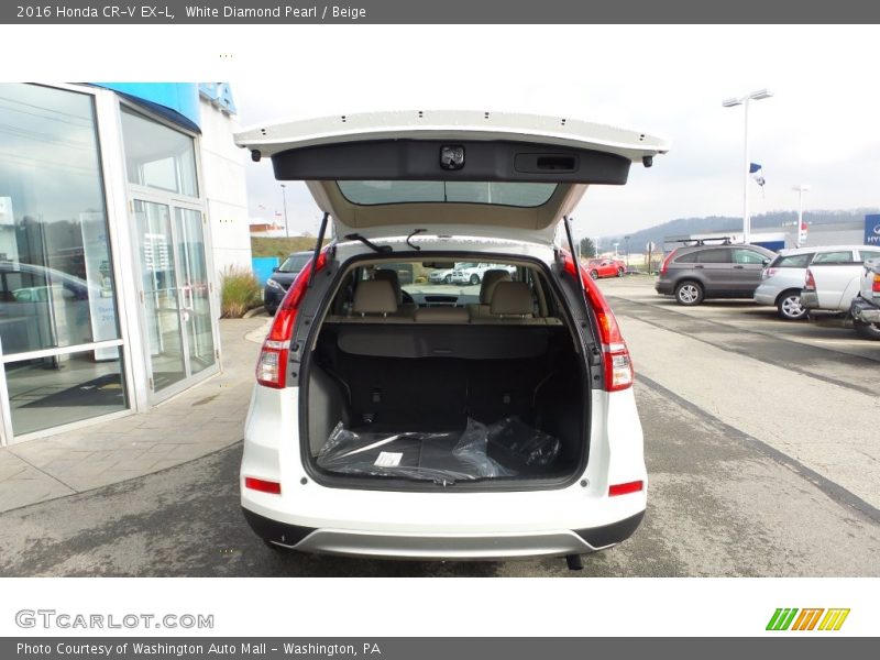 White Diamond Pearl / Beige 2016 Honda CR-V EX-L