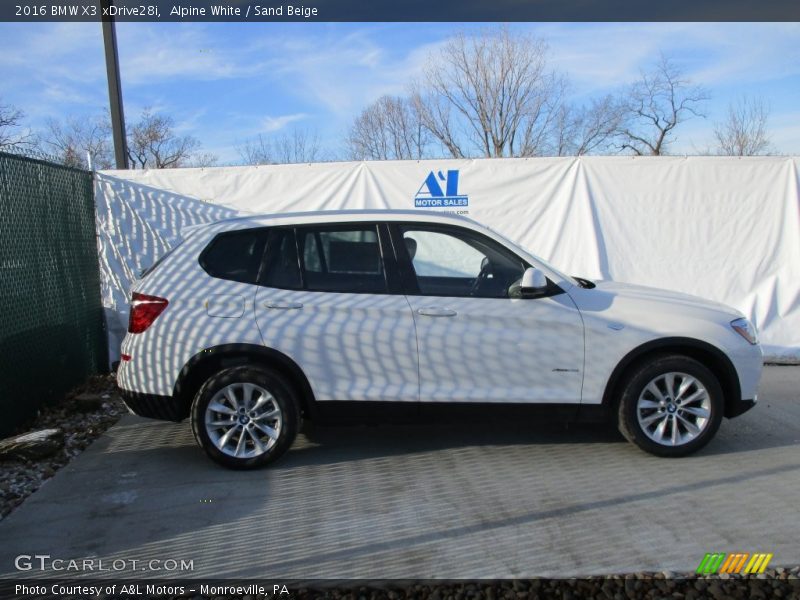 Alpine White / Sand Beige 2016 BMW X3 xDrive28i