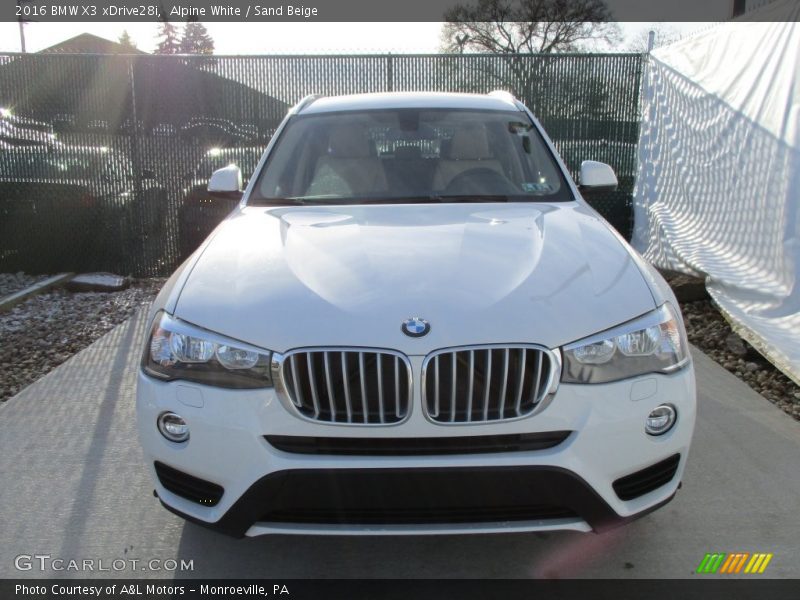 Alpine White / Sand Beige 2016 BMW X3 xDrive28i