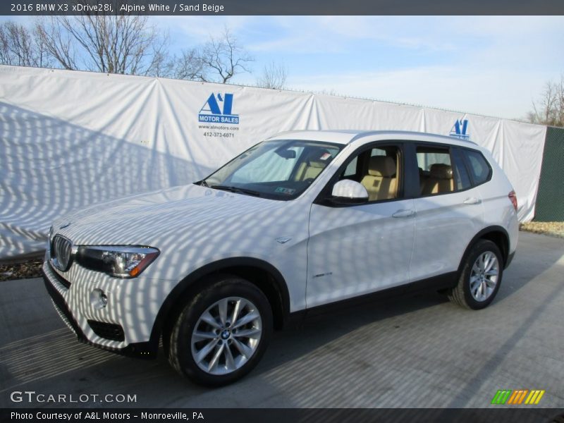 Alpine White / Sand Beige 2016 BMW X3 xDrive28i