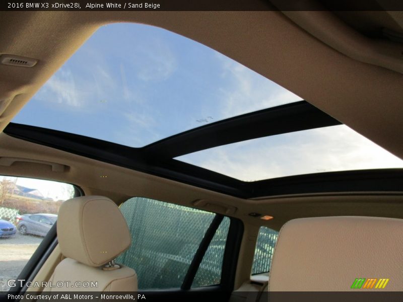Alpine White / Sand Beige 2016 BMW X3 xDrive28i