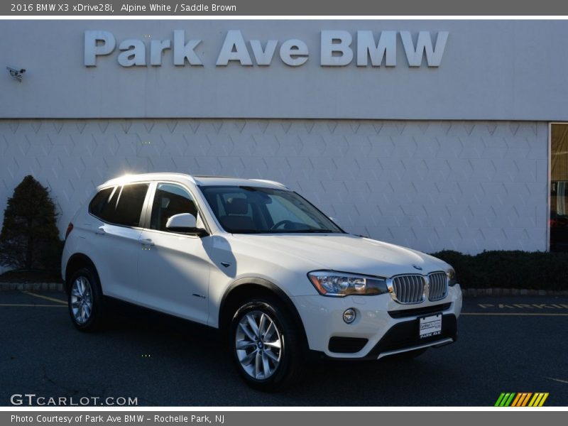 Alpine White / Saddle Brown 2016 BMW X3 xDrive28i