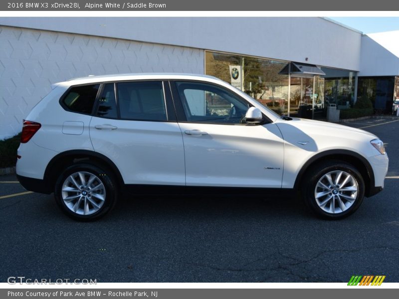 Alpine White / Saddle Brown 2016 BMW X3 xDrive28i