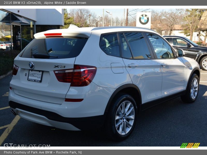 Alpine White / Saddle Brown 2016 BMW X3 xDrive28i
