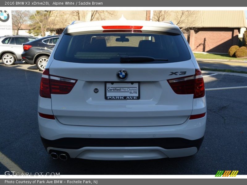 Alpine White / Saddle Brown 2016 BMW X3 xDrive28i