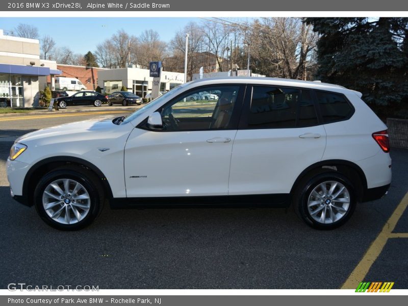 Alpine White / Saddle Brown 2016 BMW X3 xDrive28i