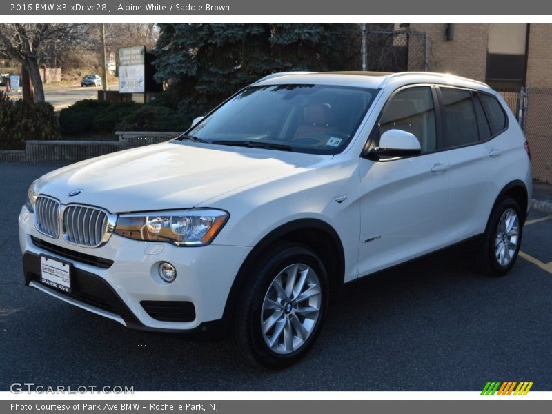 Alpine White / Saddle Brown 2016 BMW X3 xDrive28i