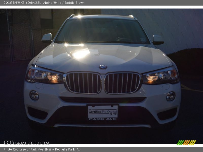 Alpine White / Saddle Brown 2016 BMW X3 xDrive28i
