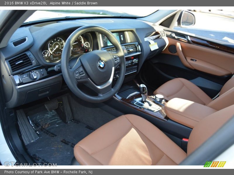 Alpine White / Saddle Brown 2016 BMW X3 xDrive28i