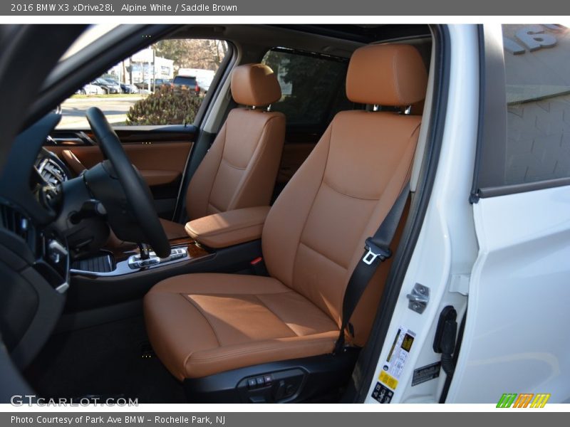 Alpine White / Saddle Brown 2016 BMW X3 xDrive28i
