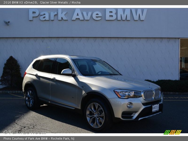 Glacier Silver Metallic / Mocha 2016 BMW X3 xDrive28i