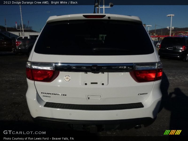 Bright White / Black 2013 Dodge Durango Crew AWD