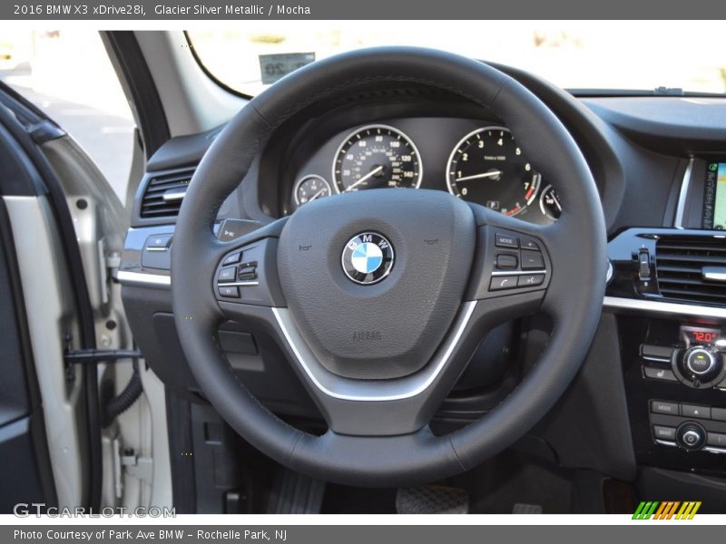 Glacier Silver Metallic / Mocha 2016 BMW X3 xDrive28i