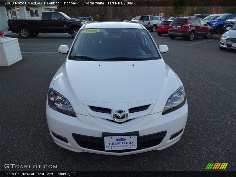 Crystal White Pearl Mica / Black 2008 Mazda MAZDA3 s Touring Hatchback