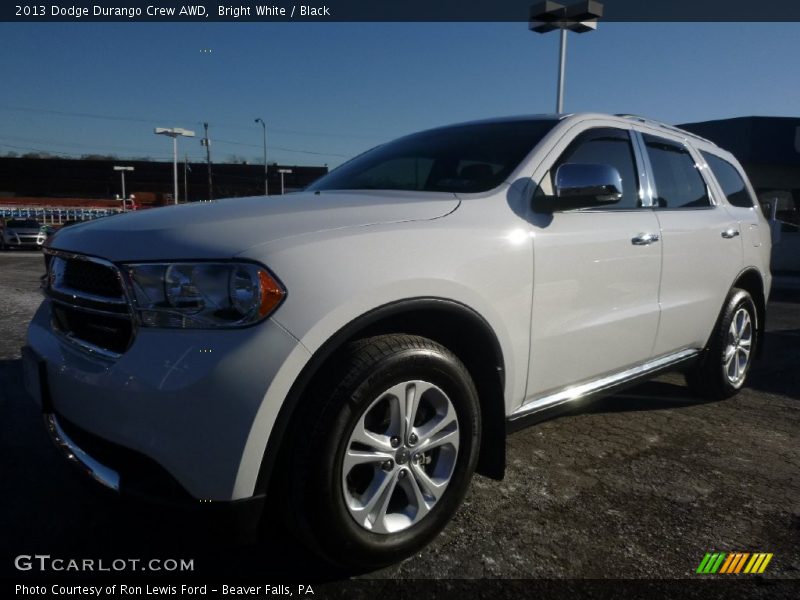 Bright White / Black 2013 Dodge Durango Crew AWD