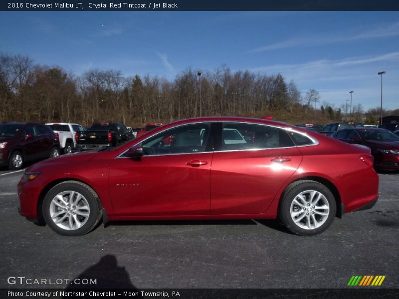 Crystal Red Tintcoat / Jet Black 2016 Chevrolet Malibu LT