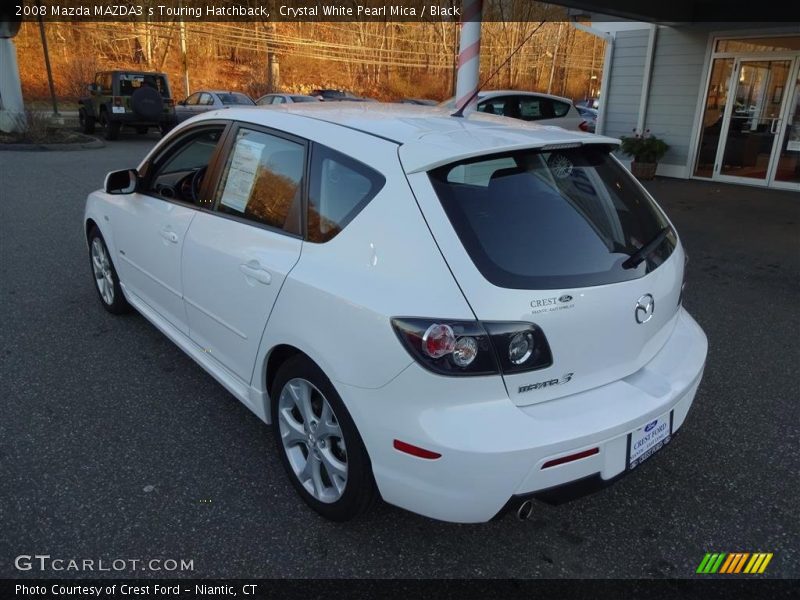 Crystal White Pearl Mica / Black 2008 Mazda MAZDA3 s Touring Hatchback