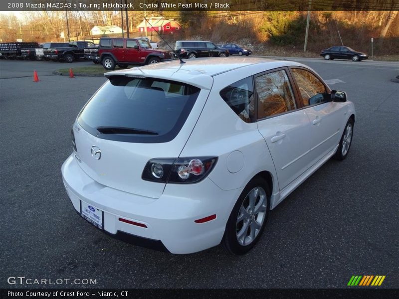 Crystal White Pearl Mica / Black 2008 Mazda MAZDA3 s Touring Hatchback