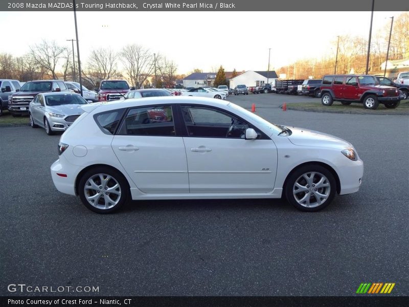Crystal White Pearl Mica / Black 2008 Mazda MAZDA3 s Touring Hatchback