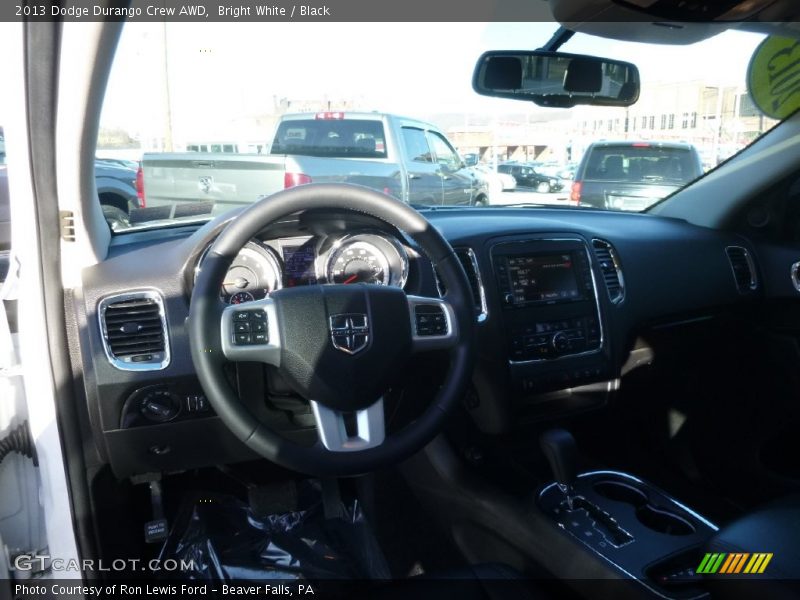 Bright White / Black 2013 Dodge Durango Crew AWD