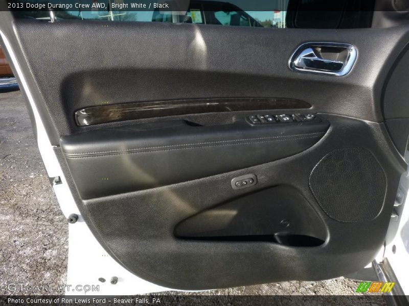 Bright White / Black 2013 Dodge Durango Crew AWD