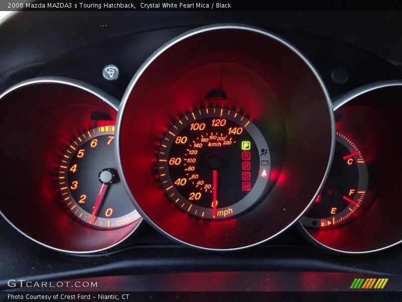 Crystal White Pearl Mica / Black 2008 Mazda MAZDA3 s Touring Hatchback