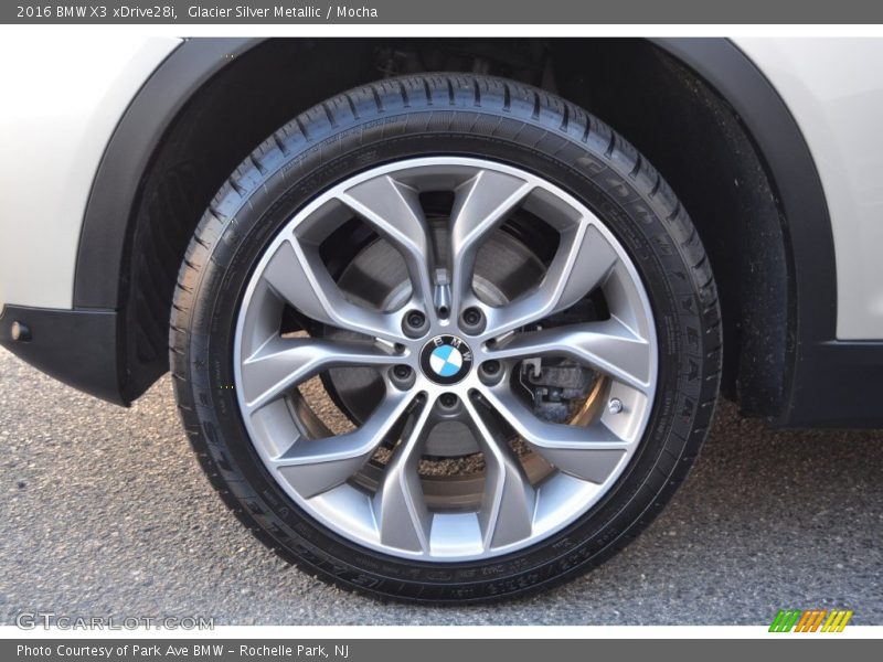 Glacier Silver Metallic / Mocha 2016 BMW X3 xDrive28i