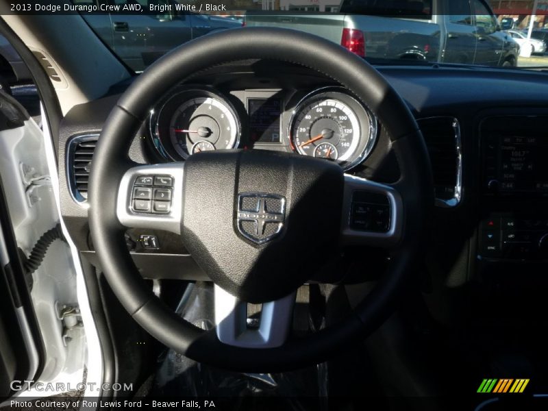 Bright White / Black 2013 Dodge Durango Crew AWD