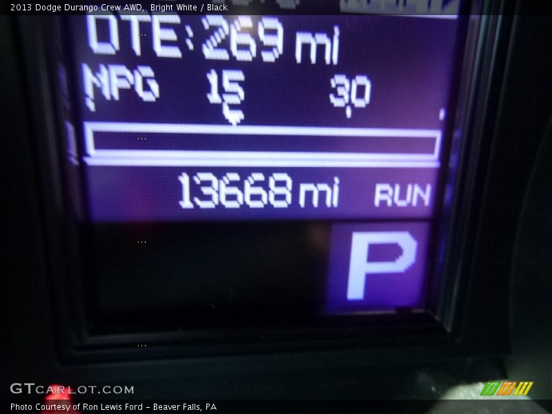 Bright White / Black 2013 Dodge Durango Crew AWD