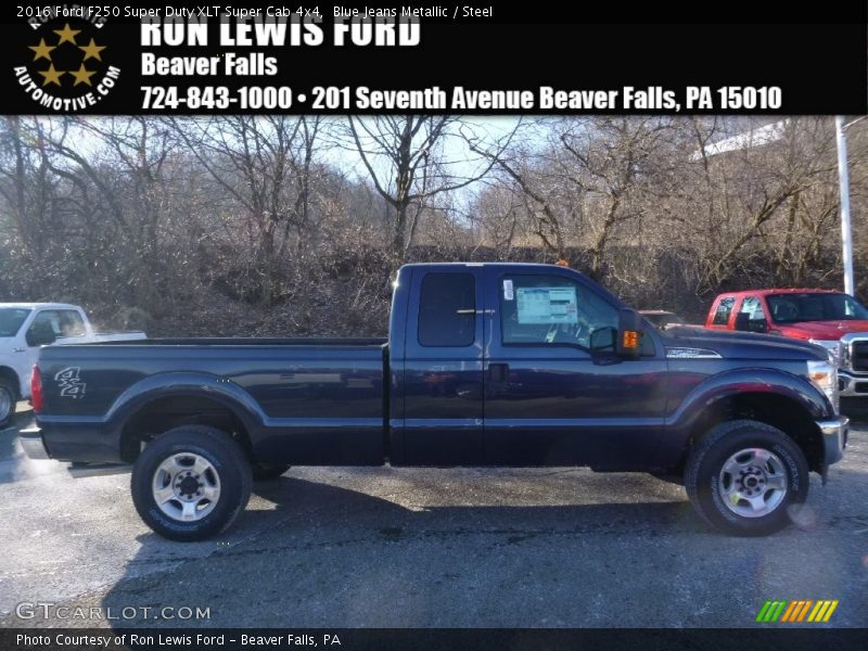 Blue Jeans Metallic / Steel 2016 Ford F250 Super Duty XLT Super Cab 4x4