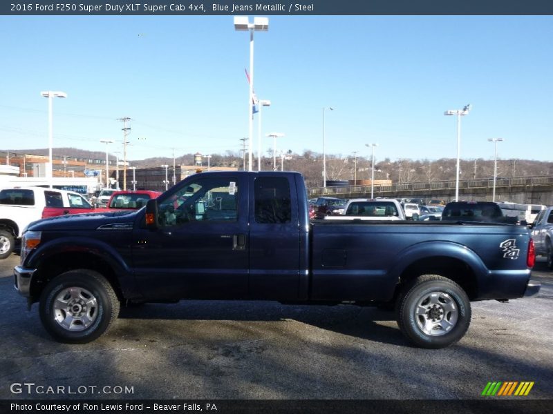 Blue Jeans Metallic / Steel 2016 Ford F250 Super Duty XLT Super Cab 4x4
