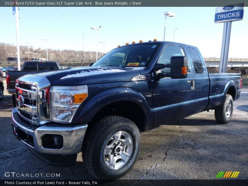 Blue Jeans Metallic / Steel 2016 Ford F250 Super Duty XLT Super Cab 4x4