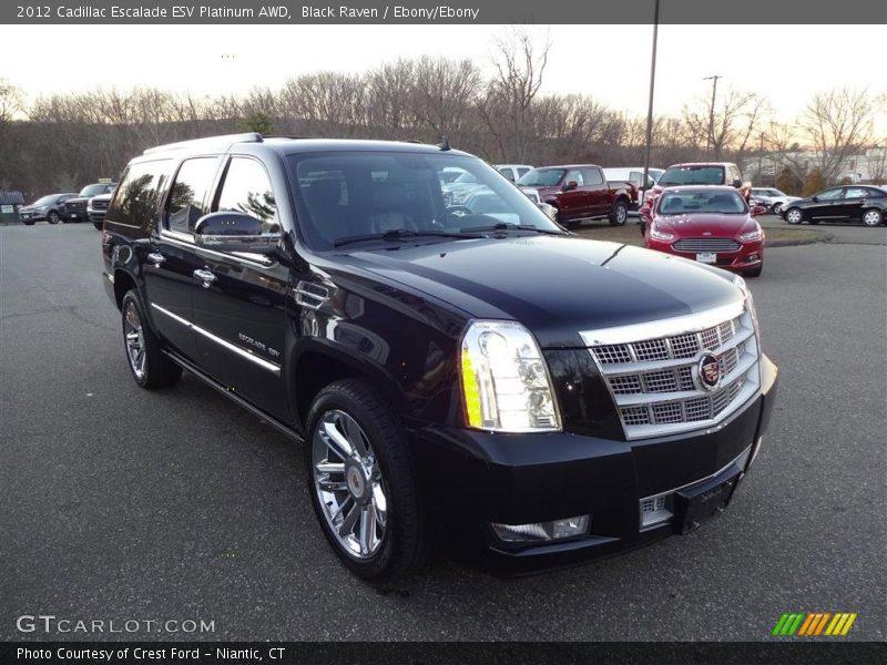 Black Raven / Ebony/Ebony 2012 Cadillac Escalade ESV Platinum AWD