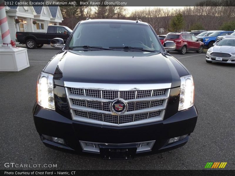 Black Raven / Ebony/Ebony 2012 Cadillac Escalade ESV Platinum AWD