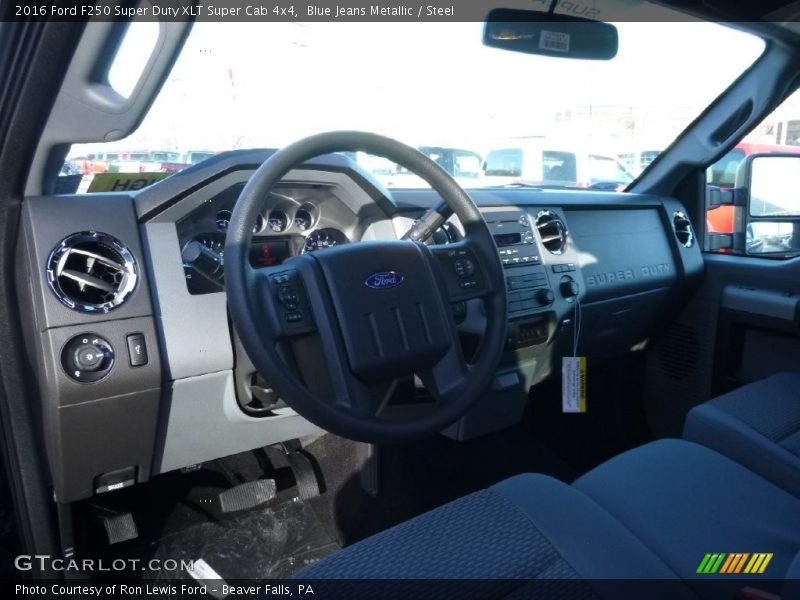 Blue Jeans Metallic / Steel 2016 Ford F250 Super Duty XLT Super Cab 4x4