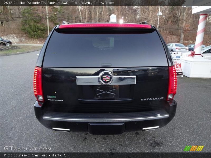 Black Raven / Ebony/Ebony 2012 Cadillac Escalade ESV Platinum AWD