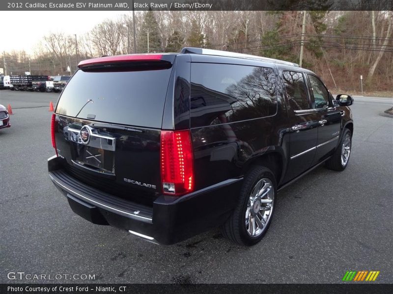 Black Raven / Ebony/Ebony 2012 Cadillac Escalade ESV Platinum AWD