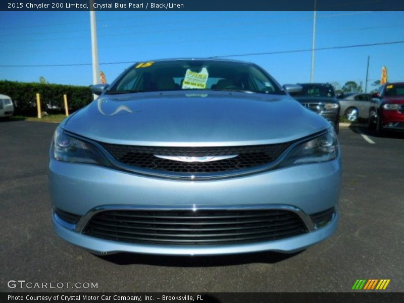 Crystal Blue Pearl / Black/Linen 2015 Chrysler 200 Limited