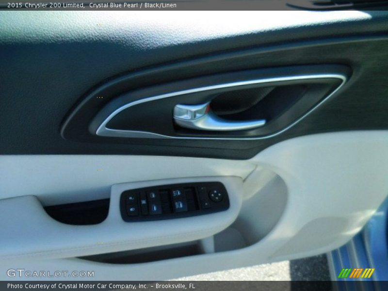 Crystal Blue Pearl / Black/Linen 2015 Chrysler 200 Limited