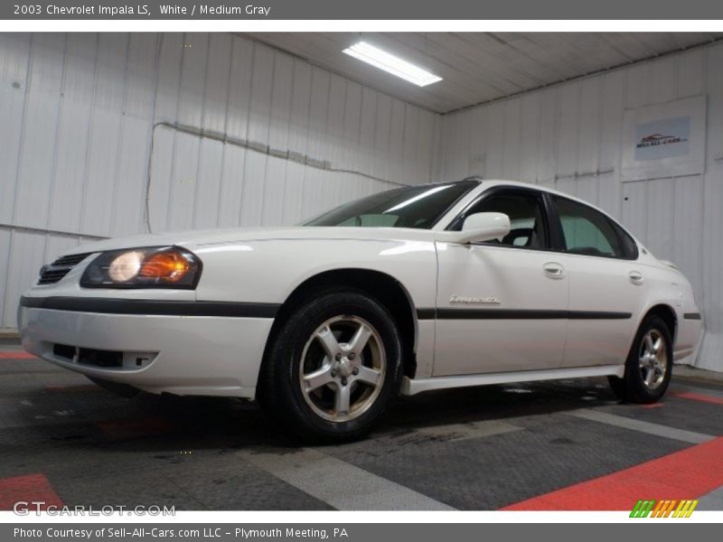 White / Medium Gray 2003 Chevrolet Impala LS