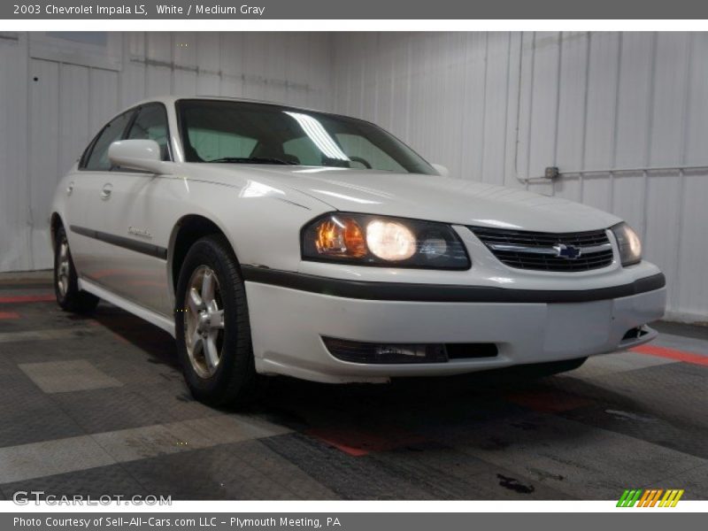 White / Medium Gray 2003 Chevrolet Impala LS