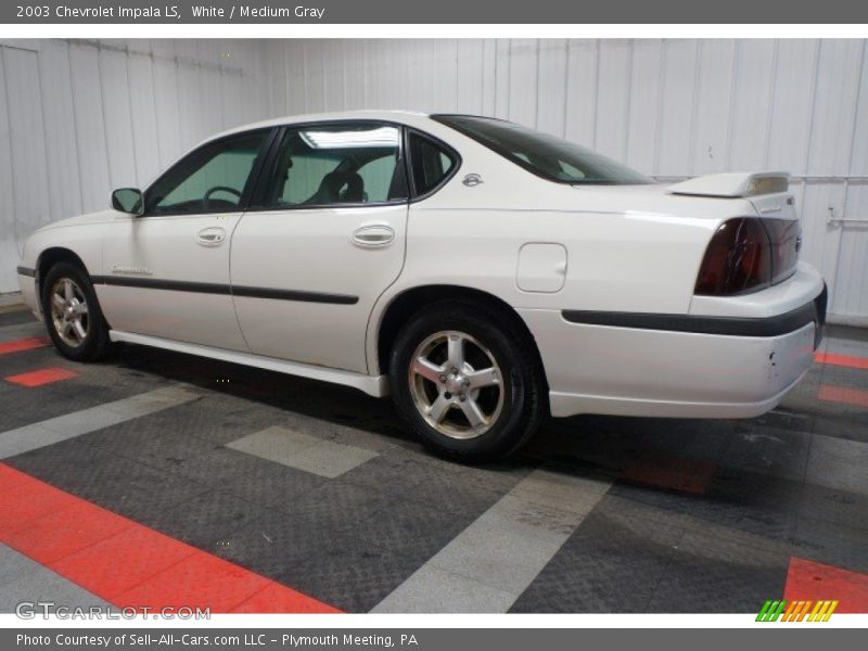 White / Medium Gray 2003 Chevrolet Impala LS