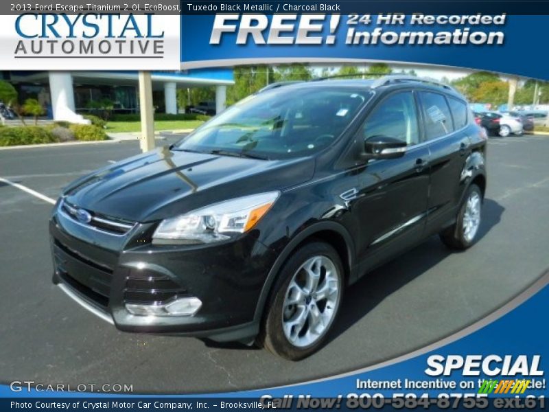 Tuxedo Black Metallic / Charcoal Black 2013 Ford Escape Titanium 2.0L EcoBoost