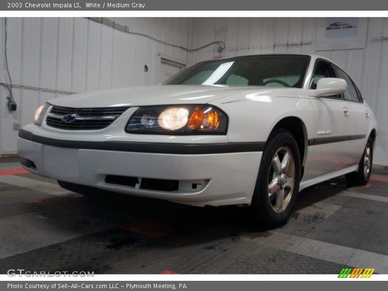 White / Medium Gray 2003 Chevrolet Impala LS
