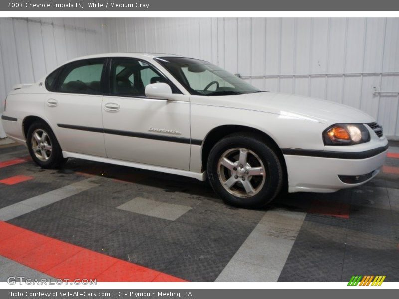 White / Medium Gray 2003 Chevrolet Impala LS