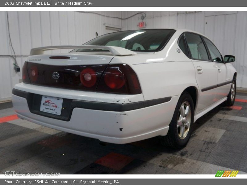 White / Medium Gray 2003 Chevrolet Impala LS
